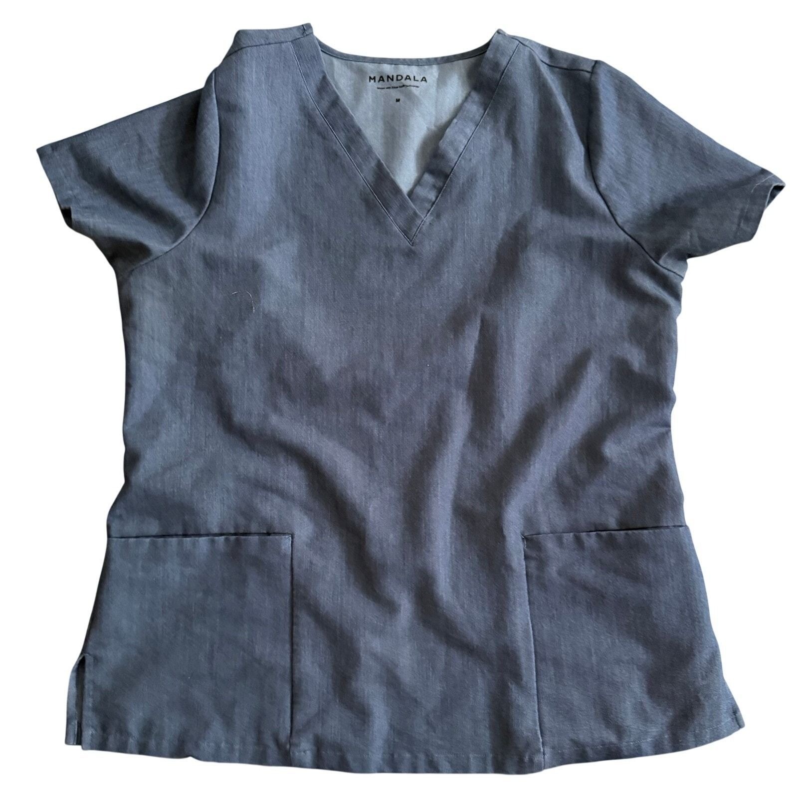 Mandala Scrub Set Sz M Gray Nurse Workwear Euc Medical Professional Lightweight — image 5 of 8
